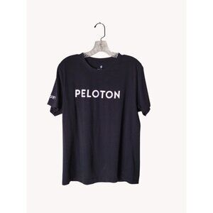 Peloton Shirt Medium Short Sleeve Black Athletic Athleisure Century Cycling
